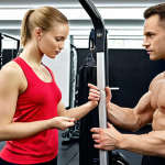 Instructor Mentorship and Hands-on Learning**
A photo-realistic image capturing a moment of mentorship in a modern, well-lit fitness studio in Poland. A seasoned Polish fitness instructor (male or female) stands beside a young, aspiring instructor, providing hands-on guidance or feedback during a practical training session with a client. The focus is on the supportive interaction, the trainee's attentiveness, and the practical application of knowledge, with gym equipment subtly visible in the background. Emphasize a professional, encouraging, and collaborative atmosphere, natural lighting, and a dynamic composition that conveys learning and development.

**
