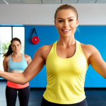 **

A fitness instructor guiding a class. Focus on proper form, clear instructions, and a positive, encouraging atmosphere. Show various body types, and make it a bright sunny day.

**